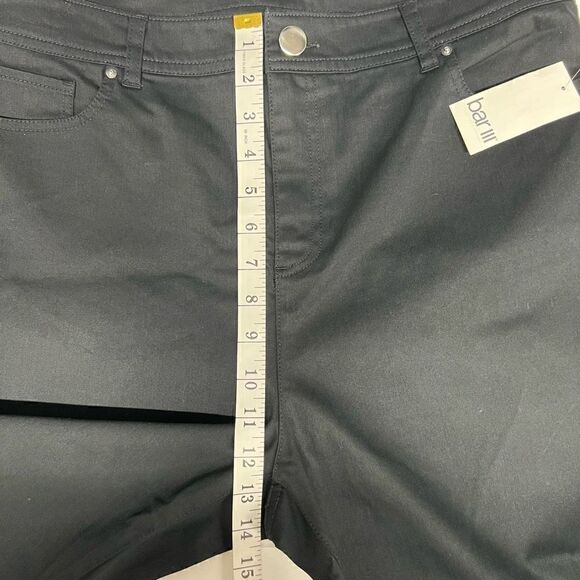 Bar lll Essentials Jeans Deep Black Zip Fly Button Closure 5 Pockets Size 14 - Picture 9 of 13